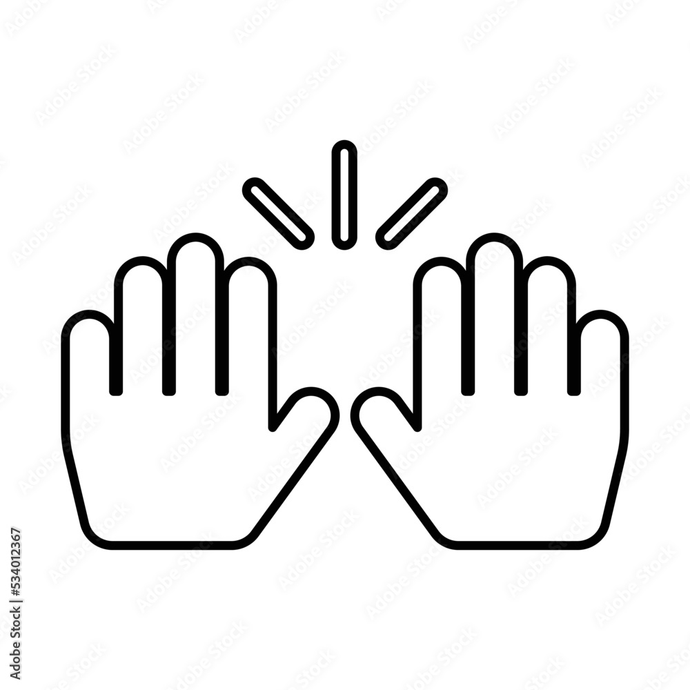 Hands Paper Icon Hands Paper Icon