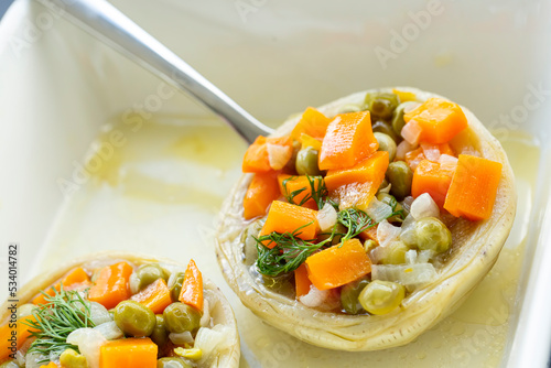 Traditional delicious Turkish food; Artichoke with olive oil (zeytinyagli enginar) photo