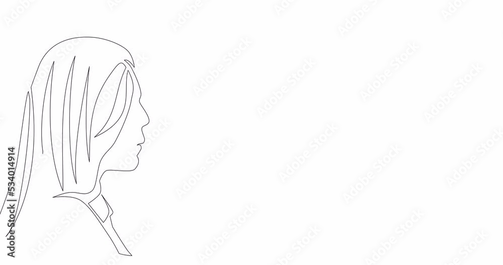 Self drawing line animation Christian prayer continuous one single line drawn concept video