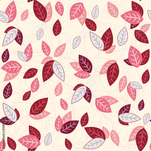 seamless autumn pattern with leaves.