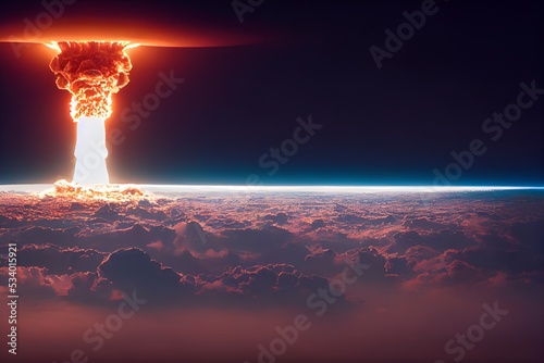 Slika na platnu Tsar Bomba mushroom cloud (nuke)