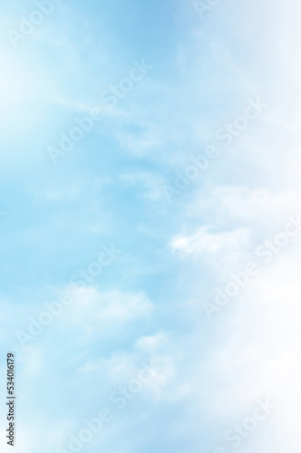 Blue sky with white cloud. The summer heaven is colorful clearing day Good weather and beautiful nature in the morning.