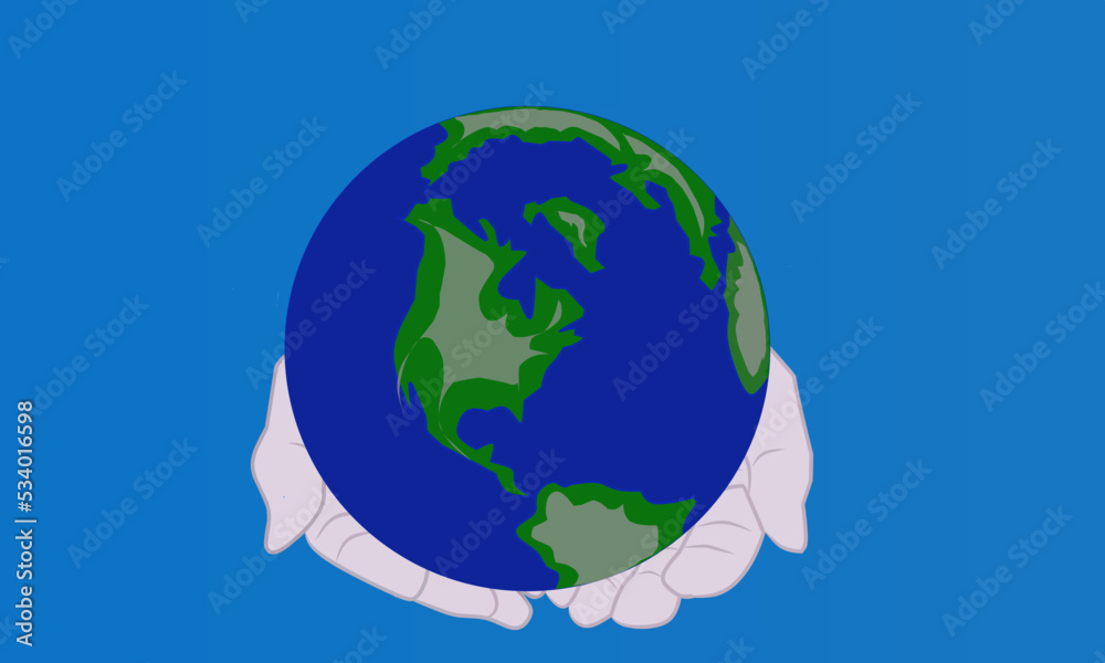 Fototapeta premium hand holding earth