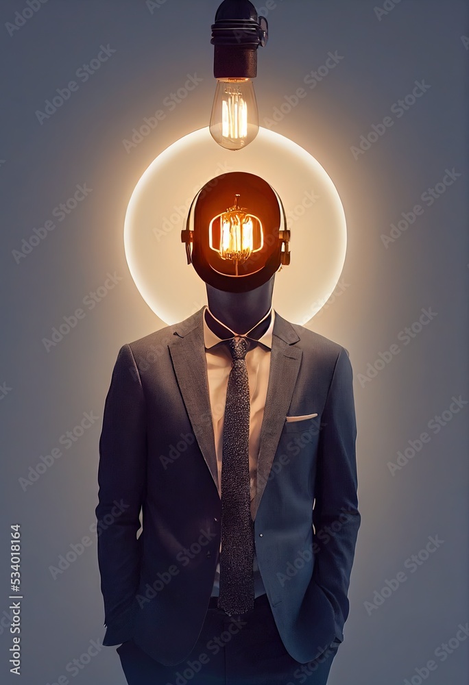 Man with an idea StockIllustration Adobe Stock