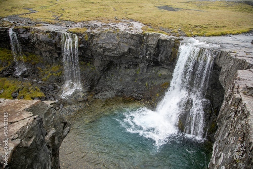 Skútafoss in on the Icelandic South Coast bit away from all its hustle and bustle.