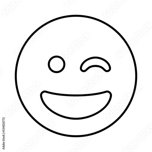 Grin wink Emoji Icon