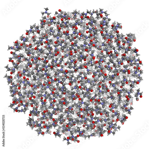 Dimethylformamide (DMF) molecules, liquid sphere model. photo