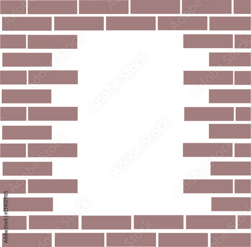 brick wall with a hole