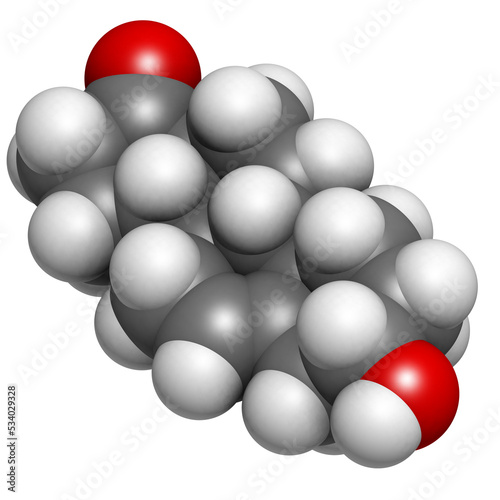 Dehydroepiandrosterone (DHEA, prasterone) steroid molecule, chemical structure.