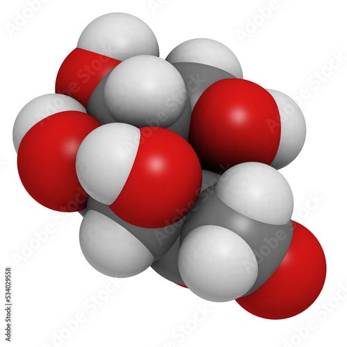 Tagatose sweetener, molecular model photo