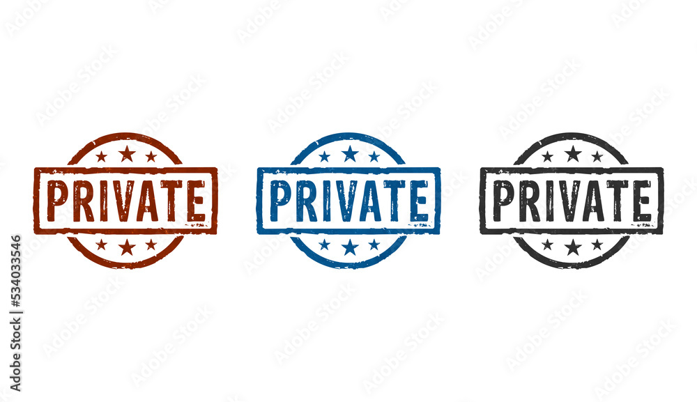 Fototapeta premium Private stamp and stamping