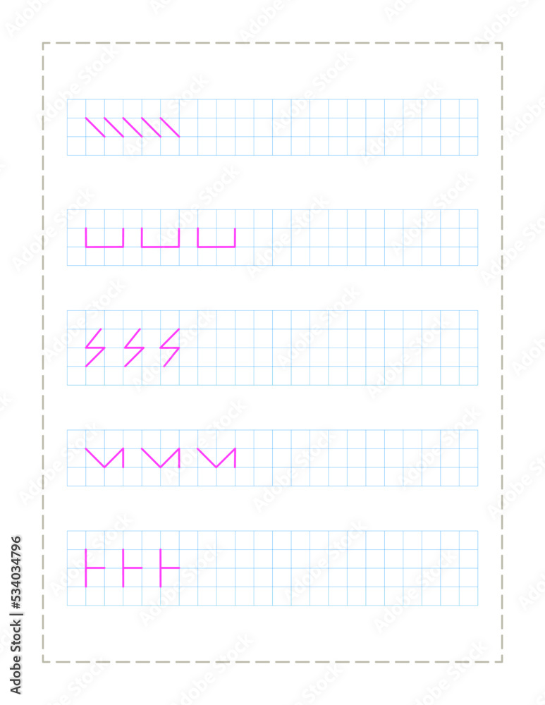 Continue the pattern  with pen ,practice worksheet for preschoolers  