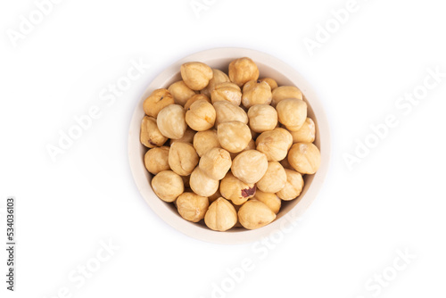 Hazelnuts on the white back...