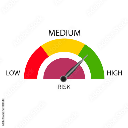 Risk diagram.
Success and marketing, risk idea concept.
