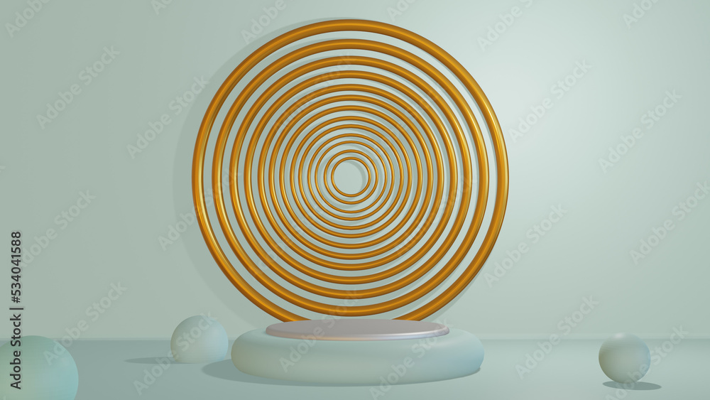 Obraz premium 3d circle stage ambient product background