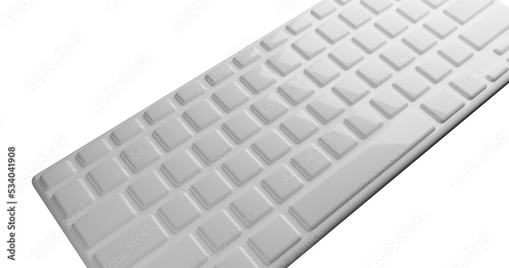computer keyboard on white
