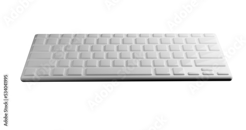 computer keyboard on white