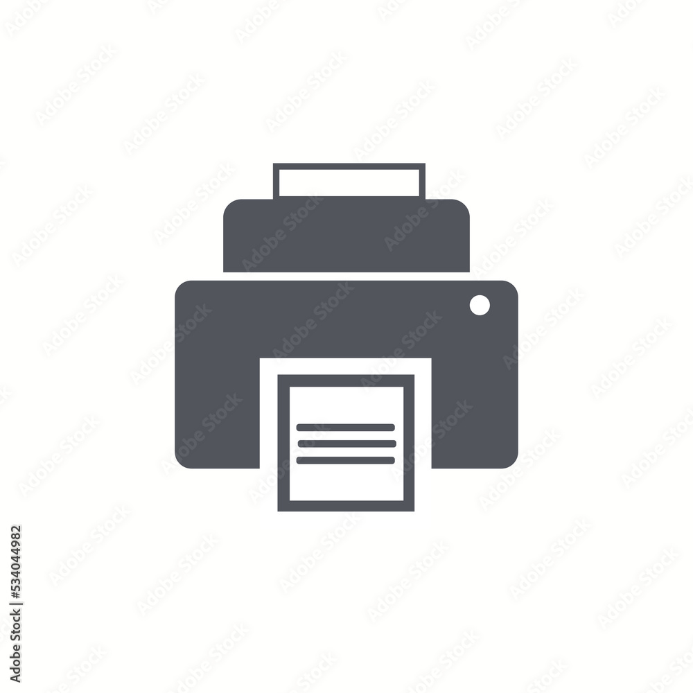 Printing document line icon, outline vector sign, linear style Printing document line icon, outline vector sign, linear style