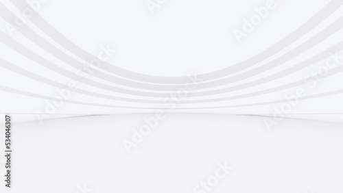 Background, white background and circle. Abstract circles, lines and empty space. Place object in empty space, create backdrop. 3d rendering. © Focus Design