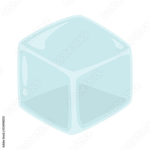 Ice Sign Emoji Icon Illustration. Cube Vector Symbol Emoticon Design Clip Art Sign Comic Style.