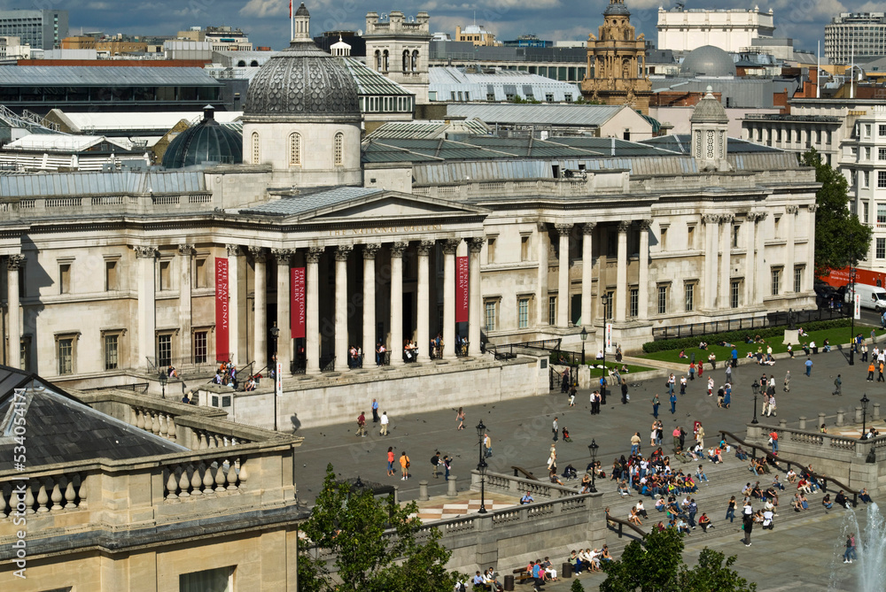 UK, england, London, Trafalgar square from above