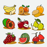 Fresh fruits contain lots of vitamins

