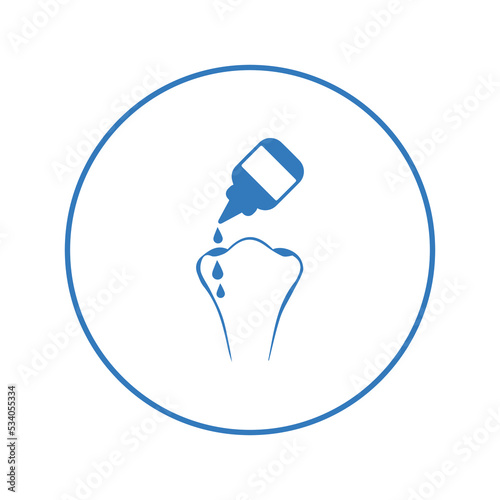 Nasal spray vector drop icon | Circle version icon |