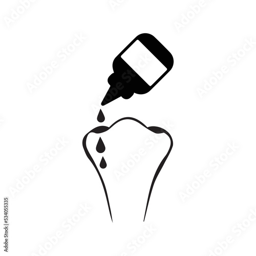 Nasal spray vector drop icon | Black Vector illustration |