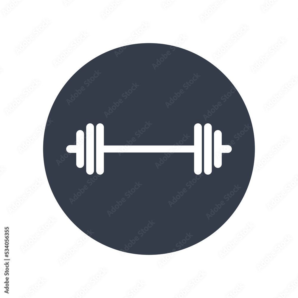 Dumbbell icon on white background. Vector illustration Dumbbell icon on white background. Vector illustration