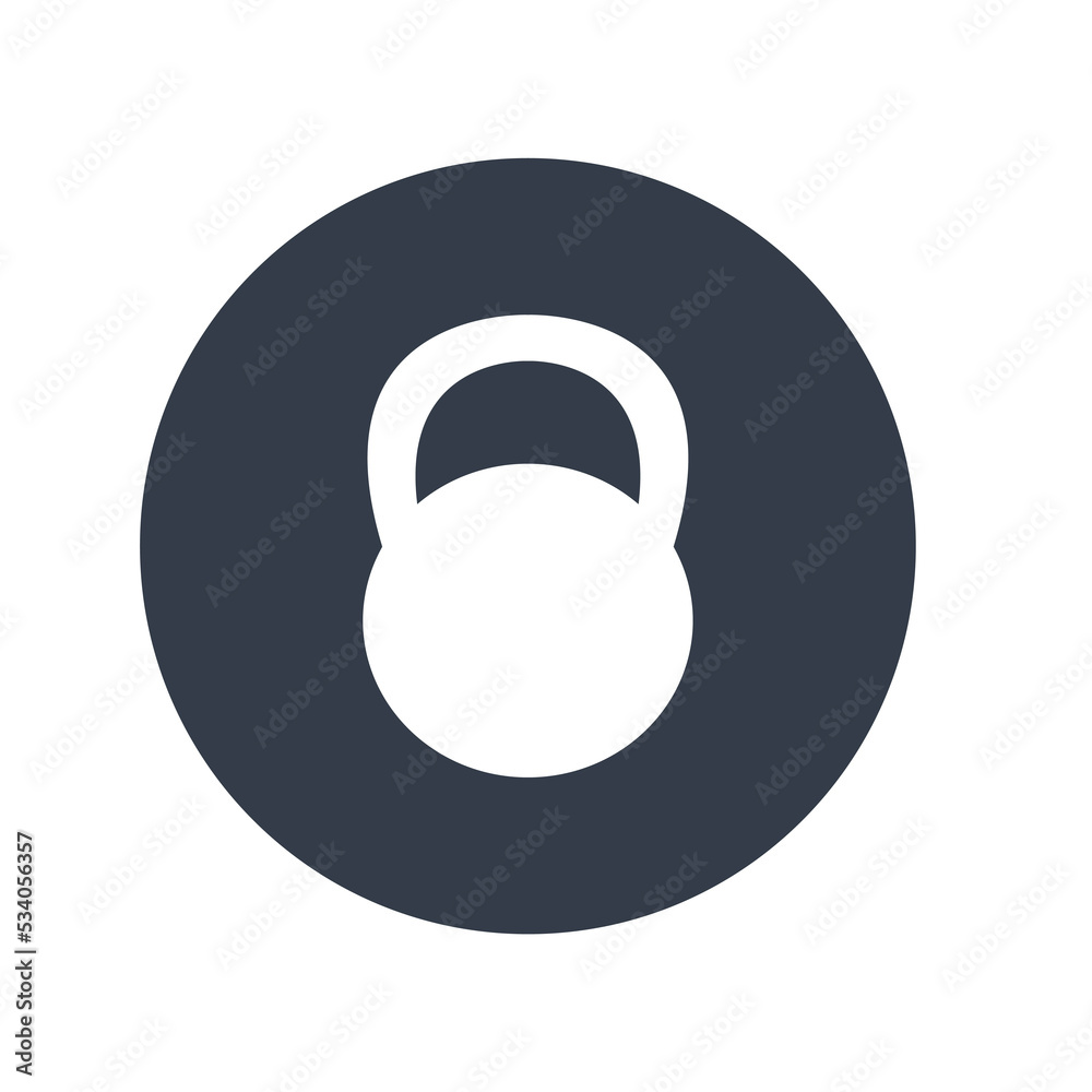 Kettlebell icon on white background. Vector illustration Kettlebell icon on white background. Vector illustration