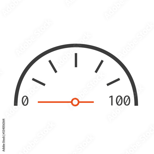 Speed scale from 0 to 100. Vector illustration