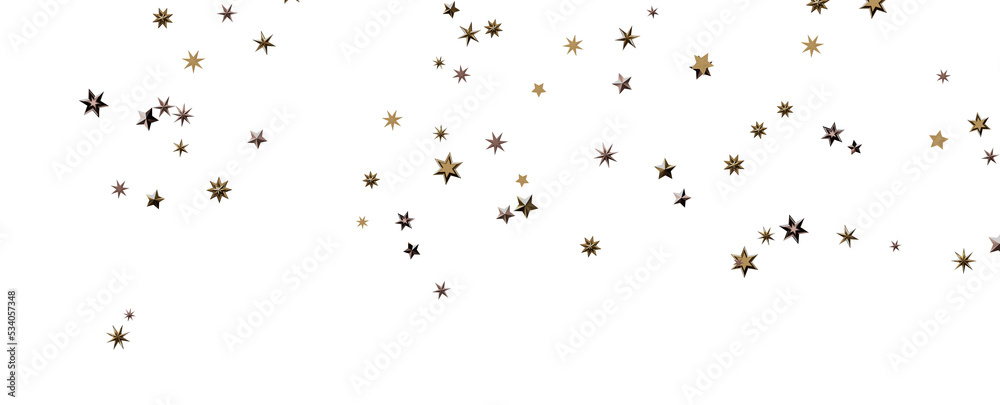 Obraz premium Holiday golden decoration, glitter frame isolated
