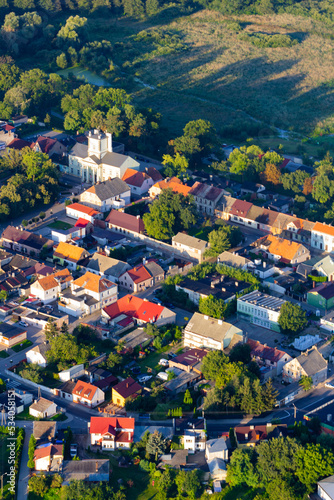 Aerial view at city Brzesc Kujawski in Poland photo