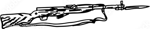 old recoilles rifles, mortras and individual weapons self loading carbine in vector