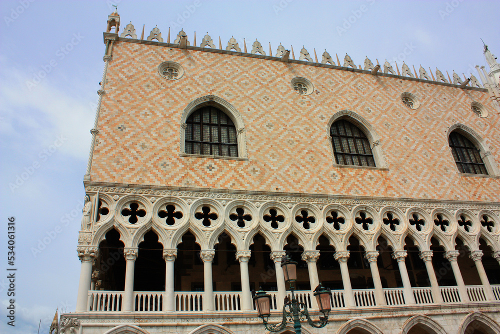 Fragment of Doge's Palace in Venice, Italy	
