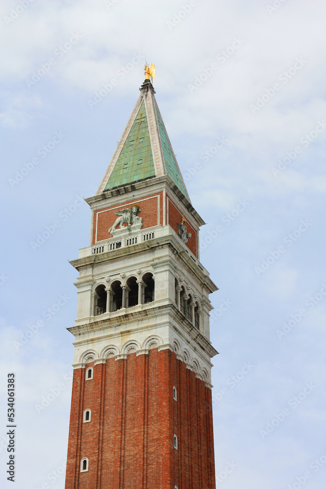 St Marks Campanile, Italian Campanile di San Marco, the bell tower of St Mark's Basilica in Venice, Italy	

