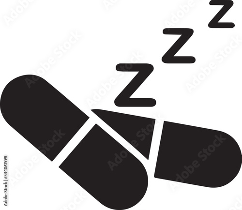 sleeping pills solid icon. Sleeping Pills icon