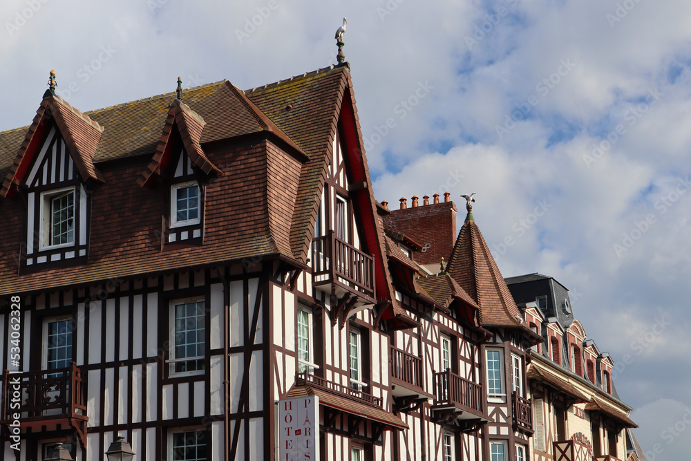 Magnificent traditional half-timbered facades of Normandy