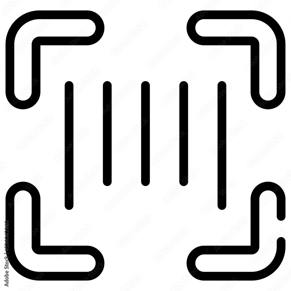 Bar code vector icon