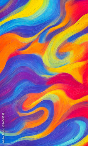 Horizontal colorful abstract wave background