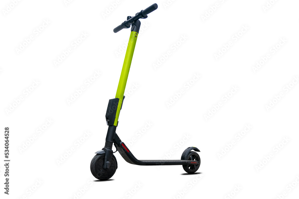 Lime urban electric scooter, kick city bike. Street motorcycle on business transportation background. Rider ecological transport concept. Lime urban electric scooter, kick city bike. Street motorcycle on business transportation background. Rider ecological transport concept.