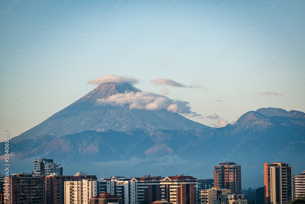 Guatemala skyline, Agua volcano