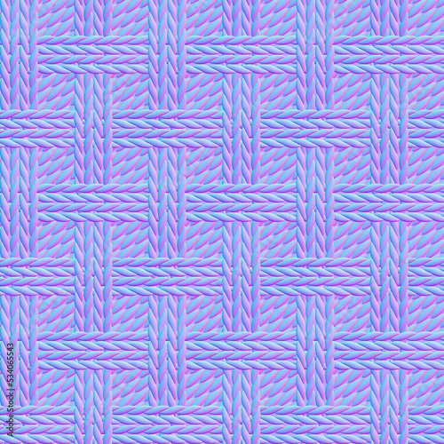 The background of the knit material. Normal map texture. And complete seamless pattern.