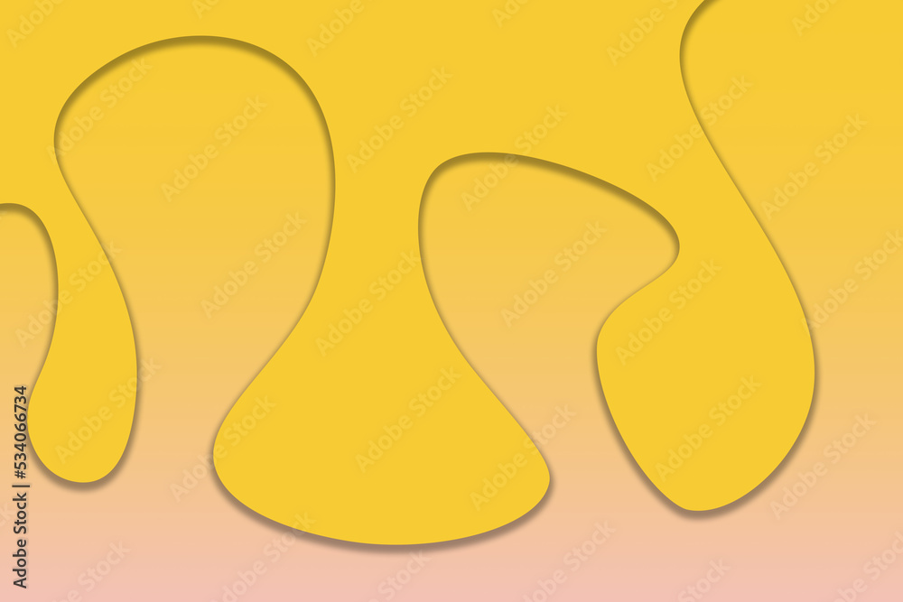 Obraz premium yellow and pink background with abstract shapes