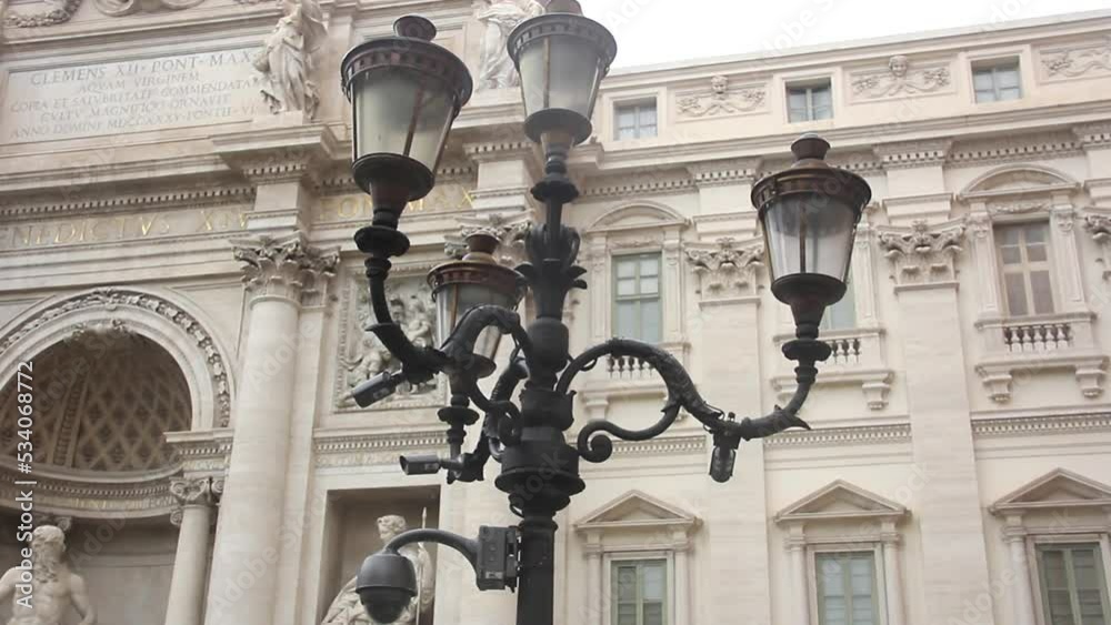 Traditional Street Lanterns at The Trevi Fountain (Italian: Fontana di Trevi), Rome, Italy. Traditional Street Lanterns at The Trevi Fountain (Italian: Fontana di Trevi), Rome, Italy.