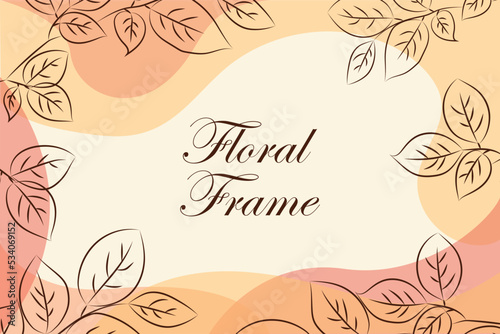 Vintage Hand Drawn Floral Background for Monograms, Invitations, Cards, Labels, Easter, Spring, Summer Design Ornaments Vector illustration.