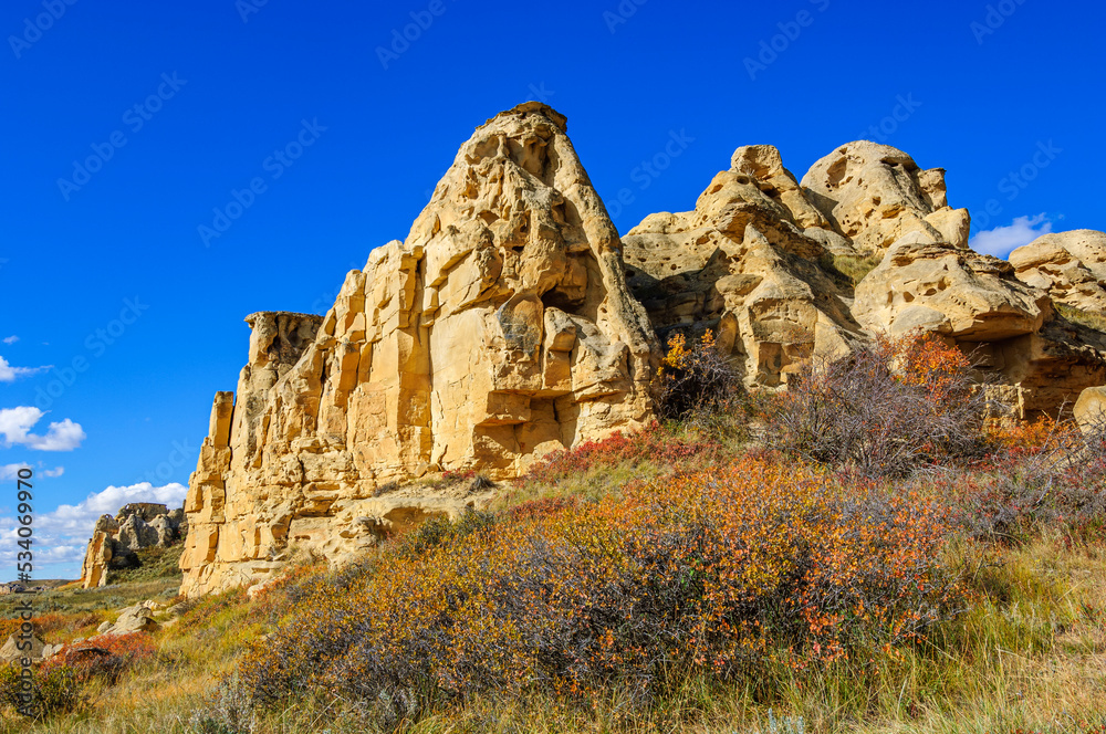 Sandstone Cliffs, Writing-On-Stone Provincial Park Sandstone Cliffs, Writing-On-Stone Provincial Park