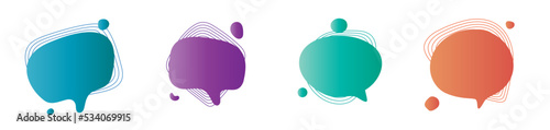 Conjunto de burbujas de pensamiento o de voz en vectores, de distintos colores, para colocar precios o mensajes. 