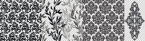 Vintage baroque frame scroll ornament engraving border floral retro pattern antique style acanthus foliage swirl decorative design element filigree calligraphy wedding - vector on a white background. 