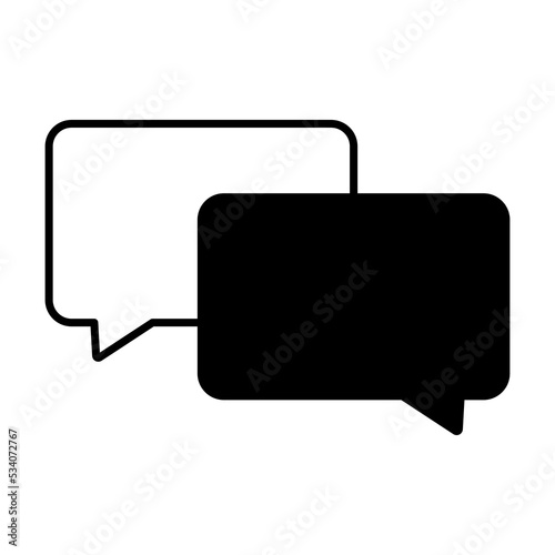 Message icons. Speak icon. Dialog, chat speech bubble. Cloud icon. Chat message icon. Vector illustration. Stock image. 